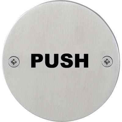 Amauria Circular "PUSH" Sign