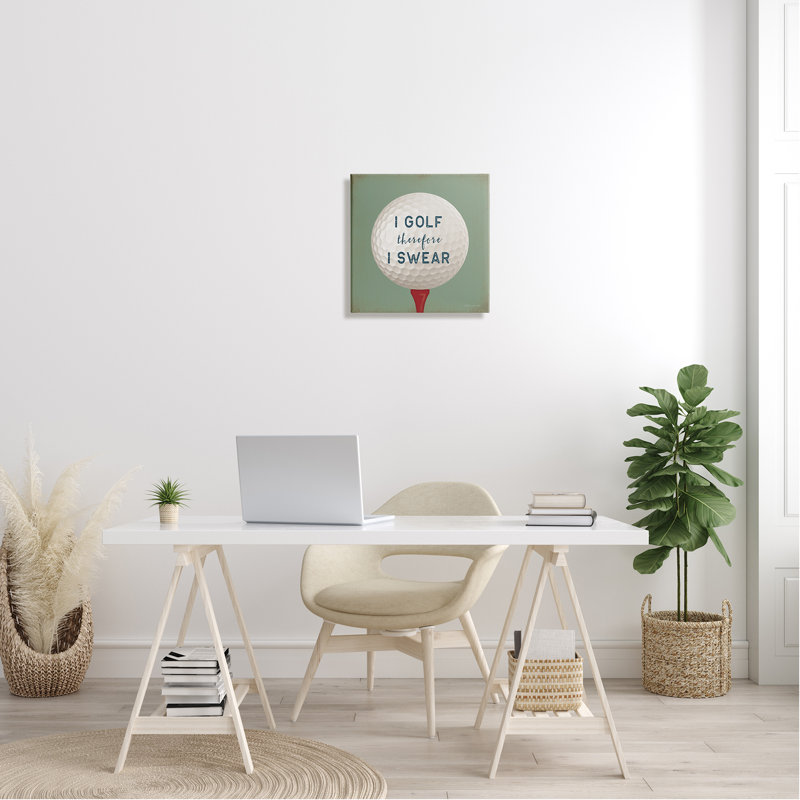 «Golf Donc, je jure» par Stephanie Workman Marrott - Impression sur toile tendue, H 17 po x l 17 po x P 1,5 po
