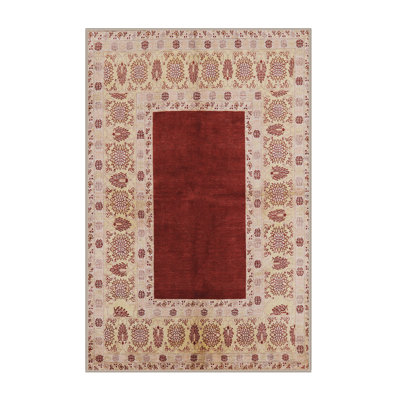 Tapis beige / rouge Brenham