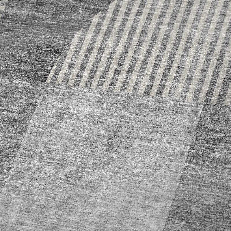 Jeté art déco Addison Sherpa ASB711, Gris