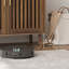 Console en bois avec 2 armoires, tablettes ajustables