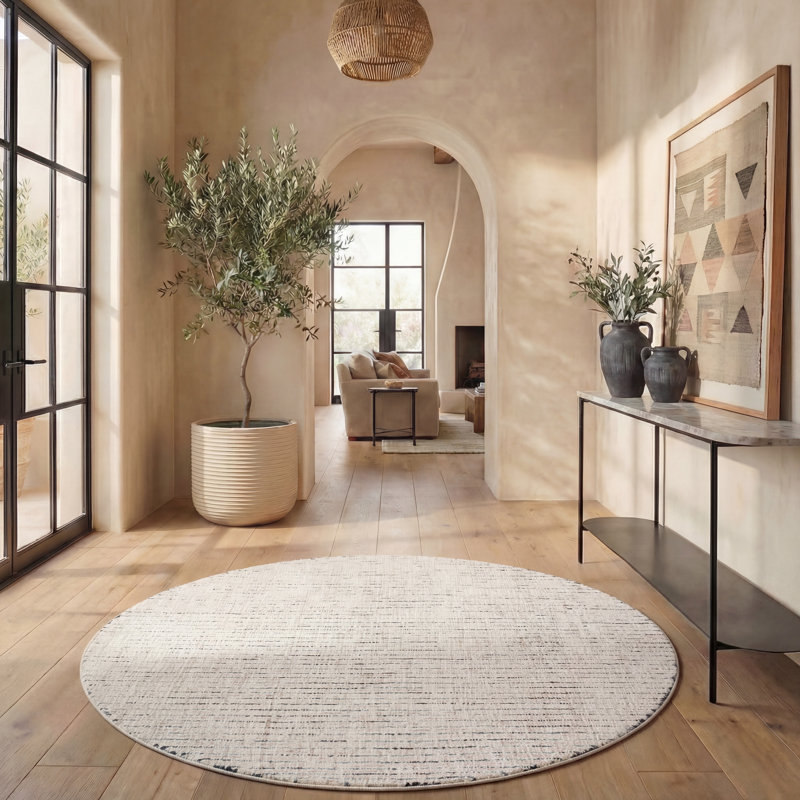 Vespera Hand Tufted Wool Rug, Round 6'