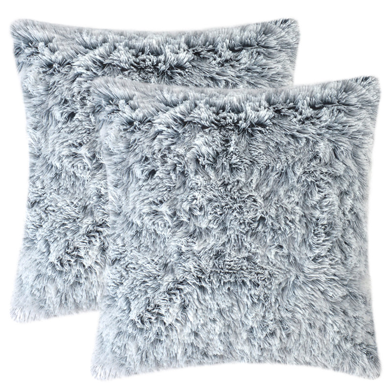 Housse de coussin Luxury, 20 po x 20 po, Gris