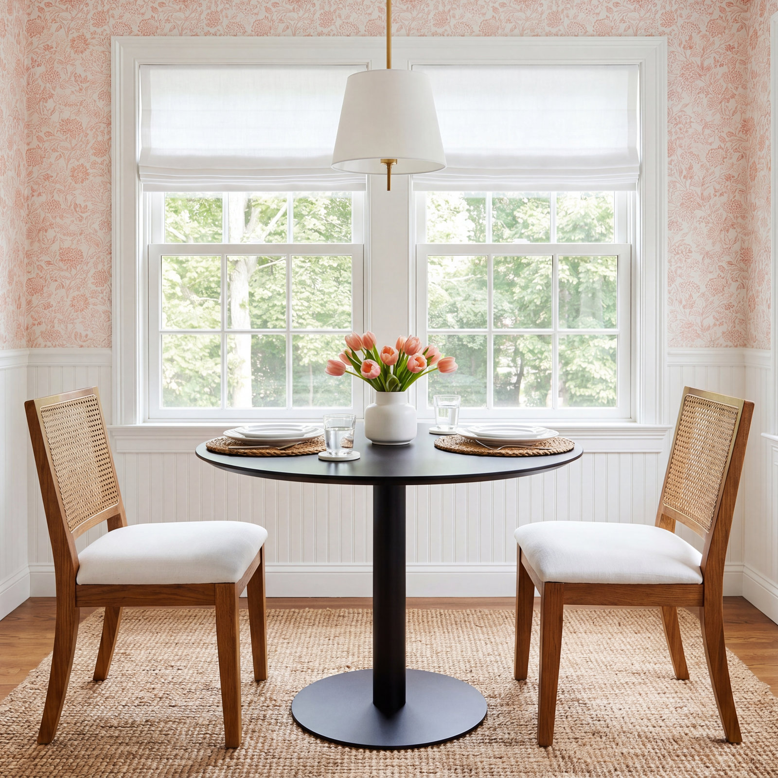 Abode 31.5'' Round Dining Table, Black, Black