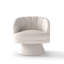 Fauteuil demi-tonneau pivotant en velours Murrow-1657574646