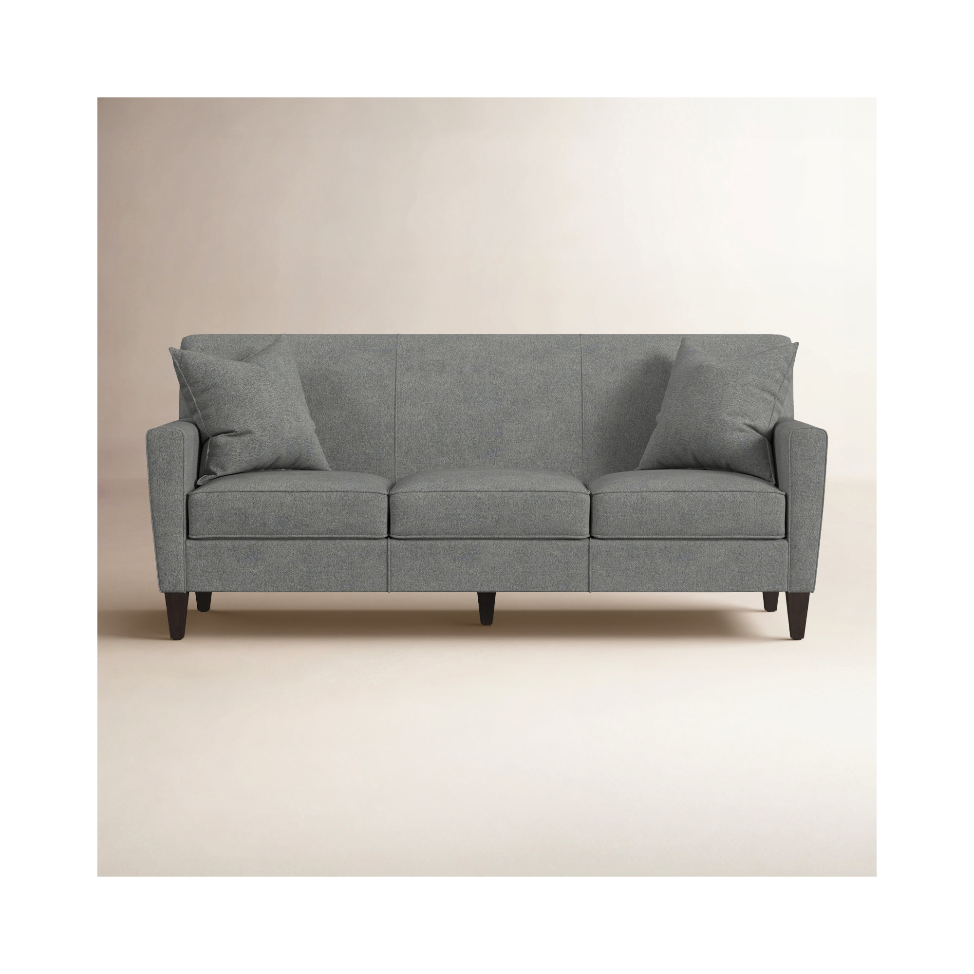 Osmin Sofa, Pebble Silver Polyester Blend