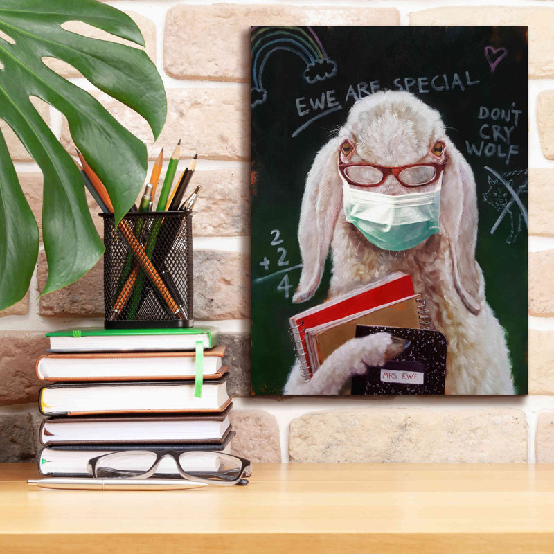 «Back To School Teacher» par Lucia Heffernan, H 16 po x l 12 po x P 0,75 po