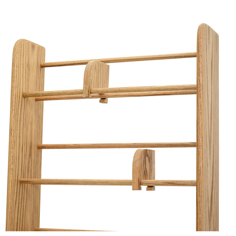 Dowel-Style Wooden DVD/VHS Rack - 05 Series, Dark, 61.75" H x 24.25" W x 7.25" D
