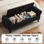  Banc de rangement en velours côtelé de 55 po de largeur avec banc rembourré pour grand lit-122544063