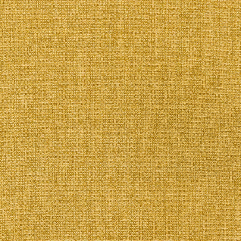 Banc d'appoint rembourré en tissu, Jaune moutarde