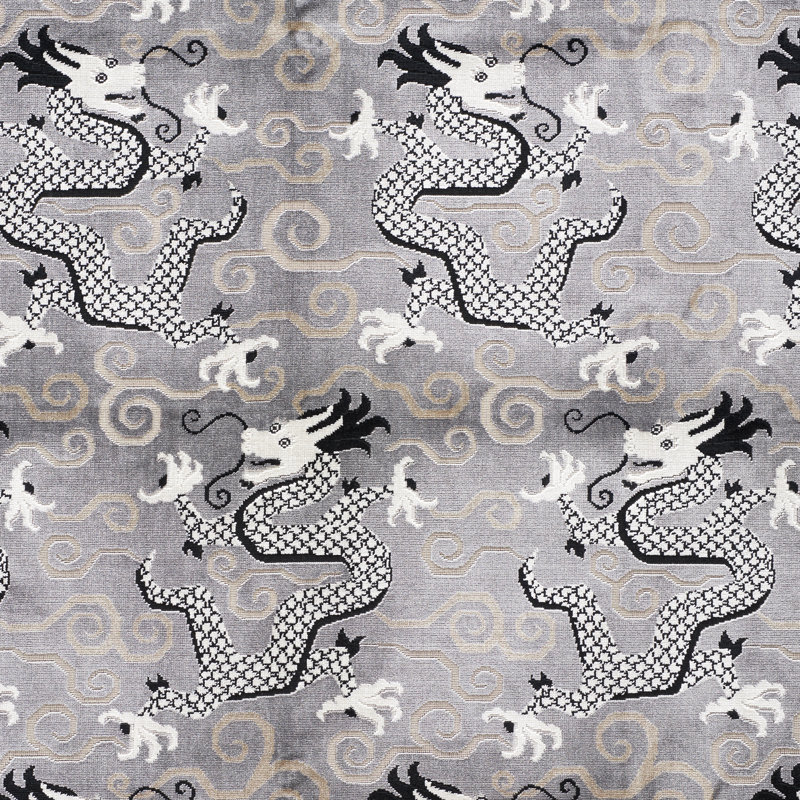 Tissu en velours Bixi, Argent