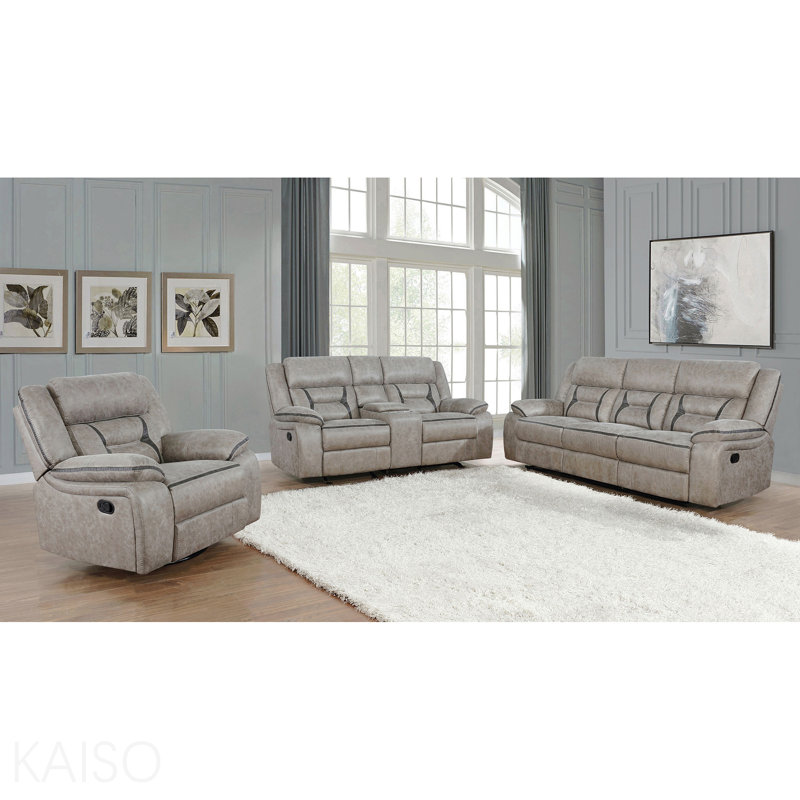 Causeuse coulissante avec console Taupe, Taupe