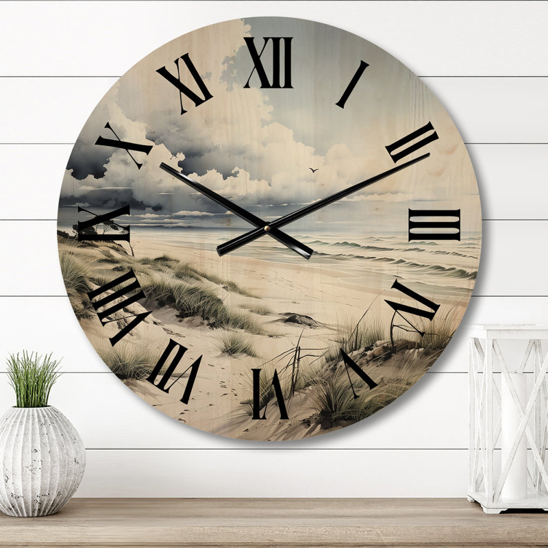 Photo de plage Dune Dreams III - Horloge murale plage en bois, Petit