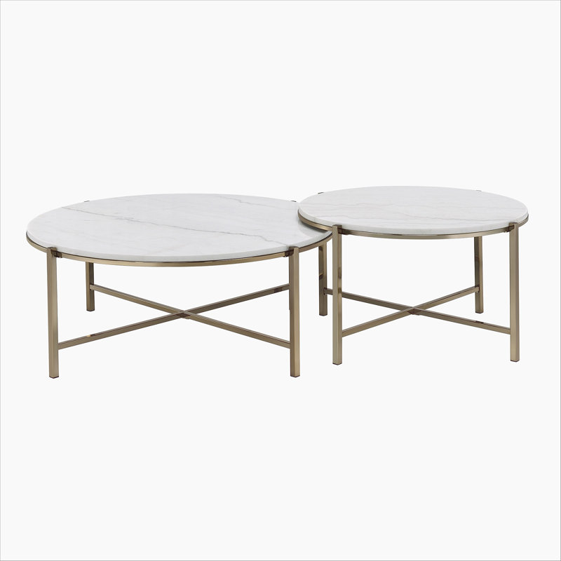 Ensemble de tables gigognes en marbre Zaidee