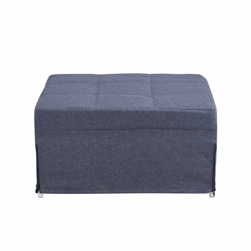 Lit convertible avec repose-pieds pliant convertible avec dossier réglable - Futon canapé moderne pour petits espaces