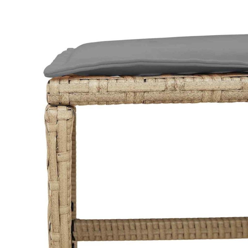 Patio Dining Set with, Light Grey, Beige