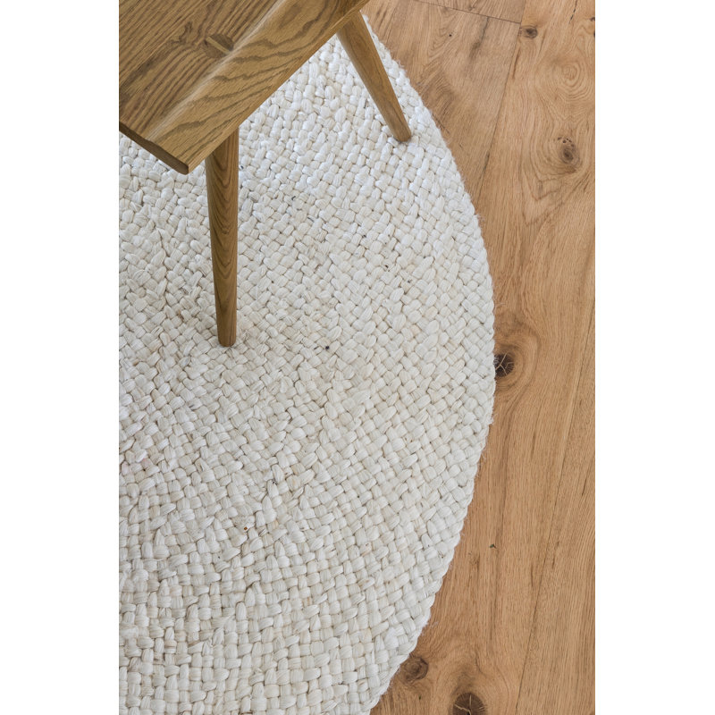 Jute / Sisal Area Rug in Beige, Round 6'