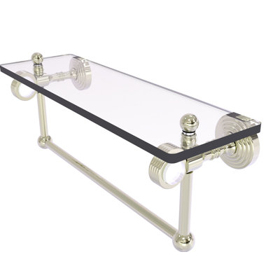 Jarrell Glass Bracket Shelf with Towel Bar