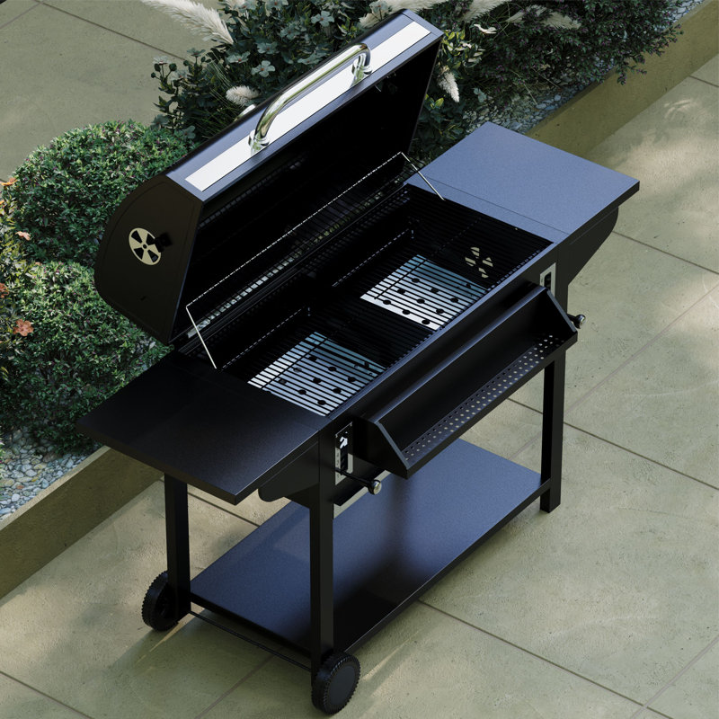 Charles Bentley 164cm W Barrel Charcoal Grill