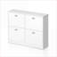 Armoire à chaussures étroite et étroite avec 4 tiroirs rabattables pour le vestibule, la chambre à coucher et le couloir | Minimaliste | Blanc cassé-744794279