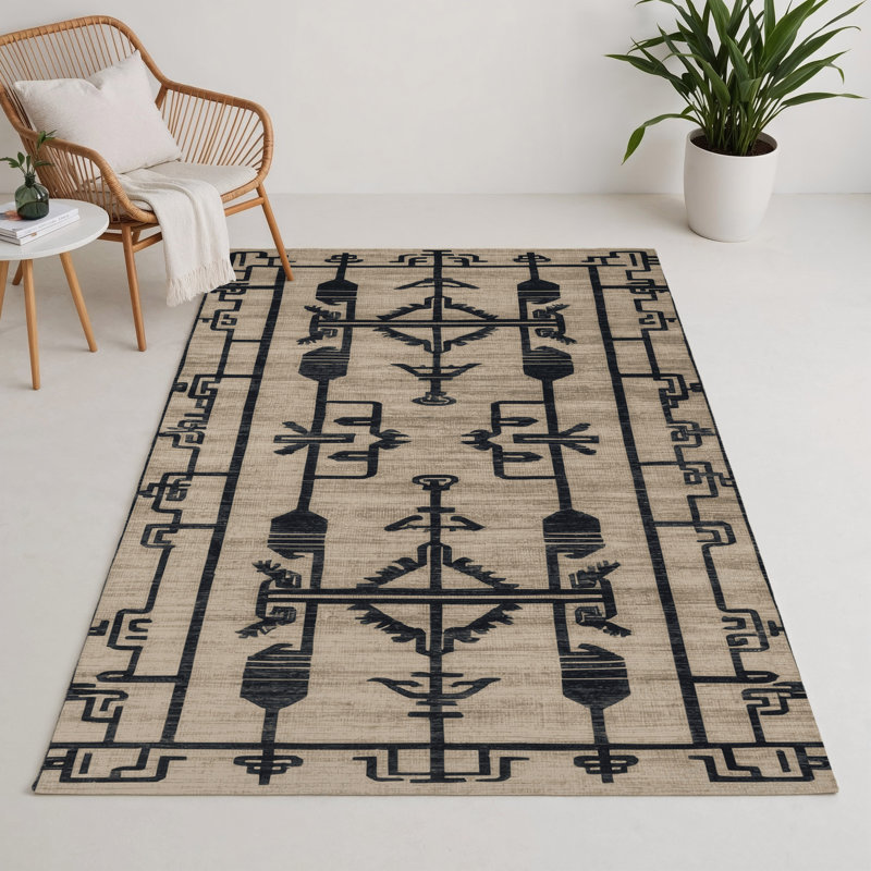 Tapis intérieur et extérieur ArtDeco, Rectangulaire 3 pi x 5 pi