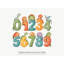 Dinosaur Number Wall Decals, Set of 10 Educational Peel and Stick Wall Stickers, Classroom Playroom Decor, Kids Learning Wall Art, 20"W x 20"H (50 x 50 cm)-606327632