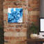  «Abstract Pouring O» par Jean Plout, art mural sur toile, 12 po x 12 po