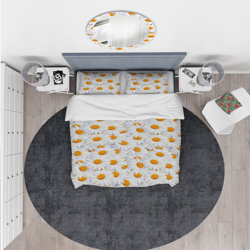 Ensemble de housse de couette à designart à coeurs à coeurs étroits, Twin Duvet Cover + 2 Shams