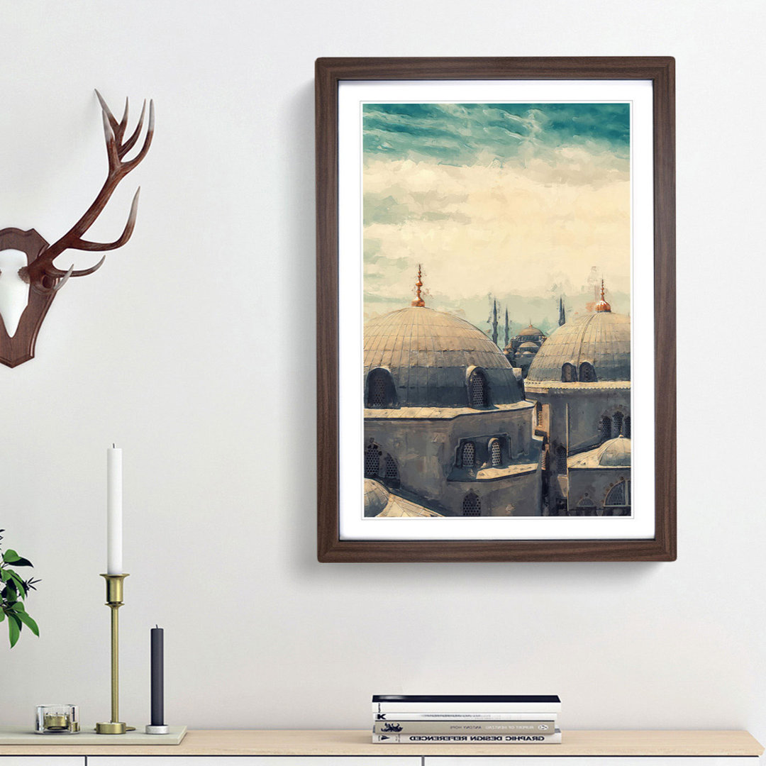 Hagia Sophia in Istanbul in Abstract - Picture Frame Graphic Art Print