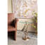 Table d'appoint paon 17,7 x 17,7 x 24 po avec plateau rond en verre