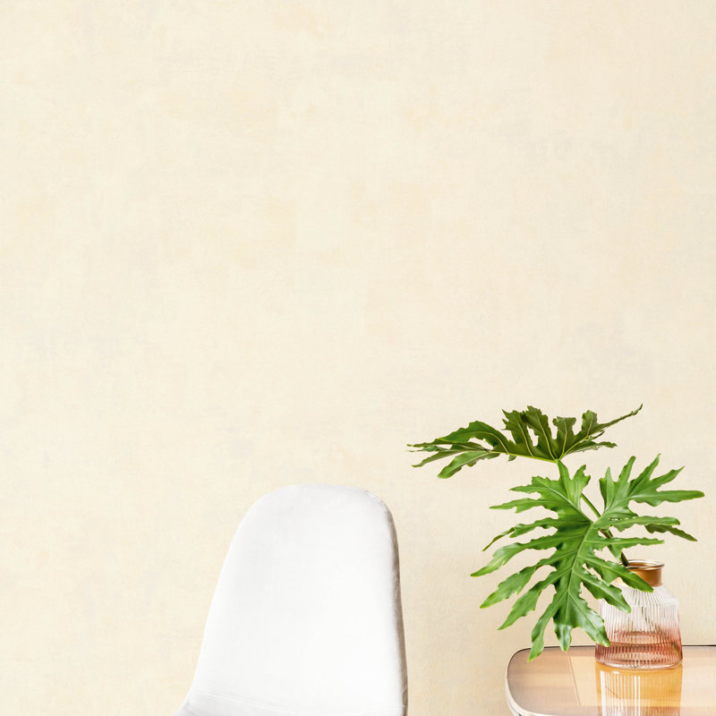 Earth Collection Smooth Mottle Effect Wallpaper Roll, Cream