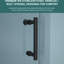 Porte de douche simple, verre trempé de 8 mm, cadre noir mat en acier inoxydable 304, installation facile, porte en verre pour rénovation avec fonctionnement antirouille et silencieux