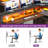Wade Logan 59'' L-Shaped Adjustable Lift Top Desk with LED Lights & Power Outlets-1346133170