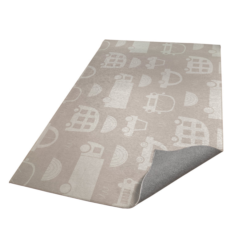 Traffic Kids Play Mat, Rectangle 3' x 5', Taupe
