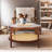 Provins Solid Wood Coffee Table, Glass Top Coffee Table