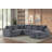 Rinaldo 123"W Gray Corduroy Sleeper Sectional Sofa With Right-Facing Storage Chaise And Throw Pillows-1695426593