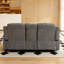 Causeuse inclinable manuelle de 70,9 po avec console de rangement et porte-gobelets: revêtement en polyester confortable-116620129