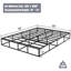 Sommier métallique extra-plat Ndayisenga de 12,7 cm (5 po) avec housse en tissu, base de matelas Basics, support à lattes en acier robuste, montage facile, format Queen-1438443367