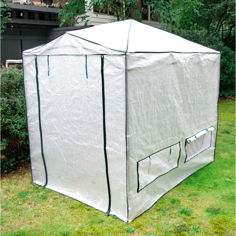 6' x 8' White Pop Up Greenhouse with PVC Cover