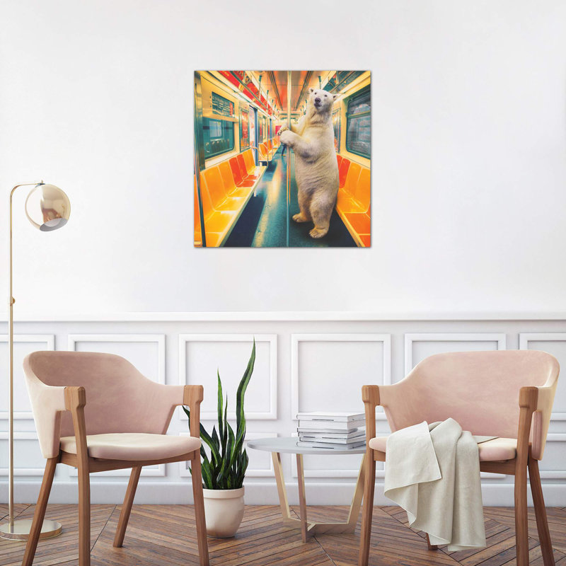 Polar Express Subway - Wrapped Canvas Print, 93.98 cm H x 93.98 cm W x 3.175 cm D