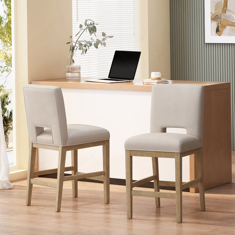 Ensemble de 2 tabourets de comptoir 27 pouces, tissu
