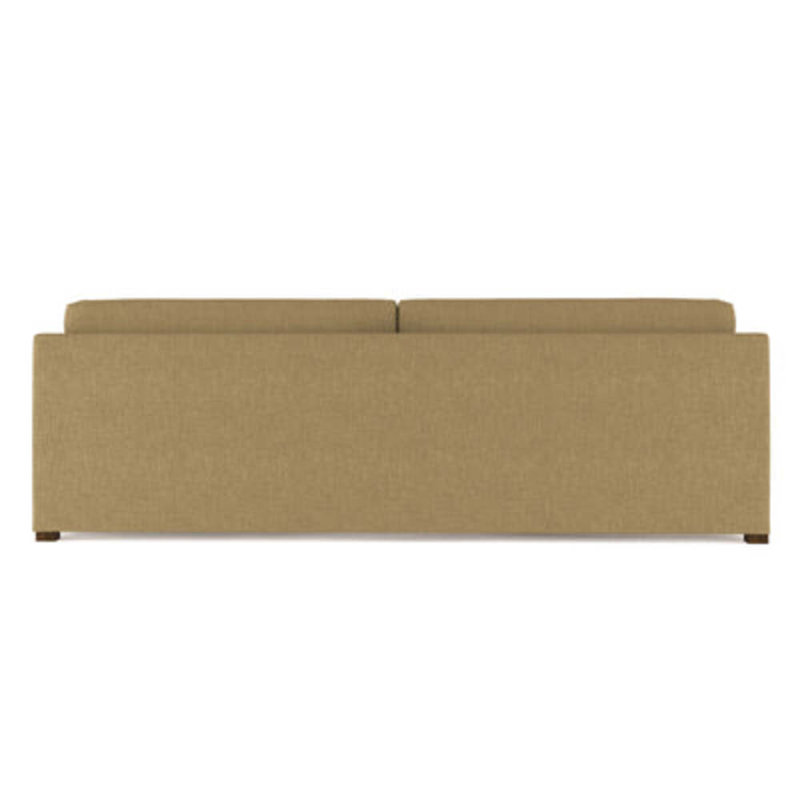 Madison Upholstered 84'' Sofa, 33" H x 84" W x 41" D, Box Weave Linen Marzipan, Dark Brown