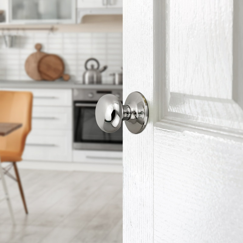Bouton de porte de passage Cambridge, Chrome poli