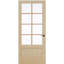 EVELIN 8-Lite Maple Wood and Clear Glass Prehung Interior Door with Handleset & Installation Kit-71626398-71626399-71626400