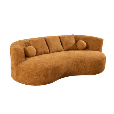 Curved Modern Boucle Sofa