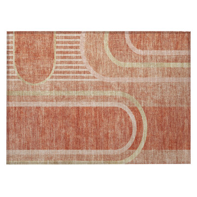 Tapis extérieur lavable antidérapant 2 pi x 3 pi saumon
