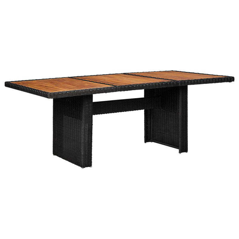 Altadena Rectangular Outdoor Dining Table , 200cm cm W 100cm cm D, Black/Brown
