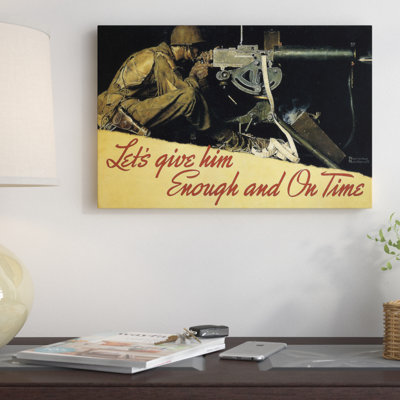 «Let's donner lui enough et le temps» par Norman Rockwell, impression sur toile tendue