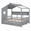 Lit double pleine grandeur avec lit gigogne et tablette de rangement-797832077