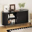 Armoire de rangement 55 po avec portes coulissantes et tablettes réglables-128981384-128981385